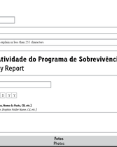 Relatório de Atividade do Programa de Sobrevivência - Survival Activity Report